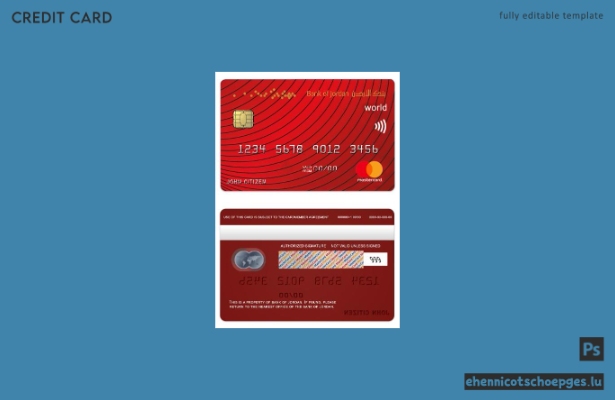Jordan Bank of Jordan World Mastercard Beispielvorschau